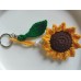Key Ring Crochet Woolen Sunflower
