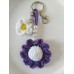Key Ring Crochet Woolen Sunflower