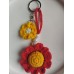 Key Ring Crochet Woolen Sunflower